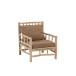 SOFA 1 PERSONNE TEK + TEXTILE NATUREL/MARRON