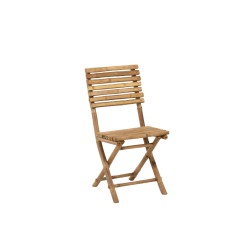 Chaise pliante en bois naturel 54x45x85 cm