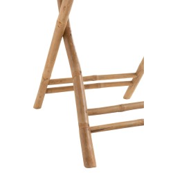 Mesa redonda plegable de bambú natural 90x90x76 cm