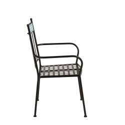 CHAISE MOSAIQUE METAL/CERAMIQUE BLEU