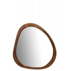 Miroir irrégulier en bois de manguier marron 64x 3.5x56 cm