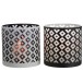Set de 2 photophores en verre blanc 24.5x24.5x24.5 cm Set de 2 photophores en verre blanc 24.5x24.5x24.5 cm