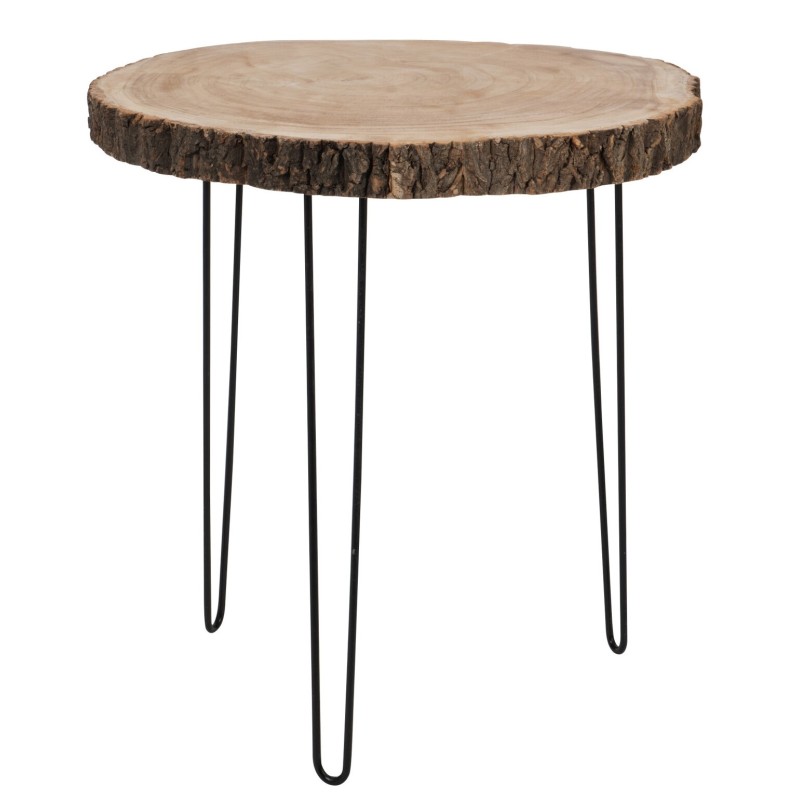 Table basse en bois naturel 58x58.5x58 cm