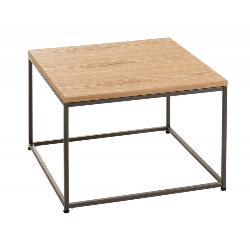 Table basse en bois naturel 61x60x38 cm