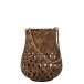 Lanterna in legno intrecciato marrone 34x34x41 cm Lanterna in legno intrecciato marrone 34x34x41 cm