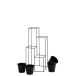 Maceteros colgantes de metal negro 31x31x70 cm Maceteros colgantes de metal negro 31x31x70 cm