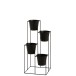 Maceteros colgantes de metal negro 31x31x70 cm Maceteros colgantes de metal negro 31x31x70 cm