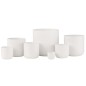 Set di 2 fioriere in ceramica bianca 18,5x18,5x18 cm
