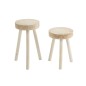 Conjunto de 2 taburetes de madera blanco 29x29x56 cm
