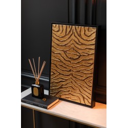 Conjunto de 3 pinturas en lienzo negro de 34.5x15.5x52.5 cm