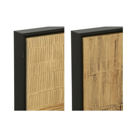 Set de 2 pinturas en lienzo negro 43x10x63 cm