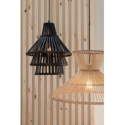 Luminaire suspendue en bambou naturelle 53x53x147 cm
