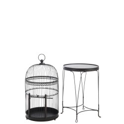 Voladero de pie de metal negro 55x55x176cm