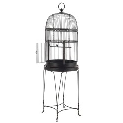 Voladero de pie de metal negro 55x55x176cm
