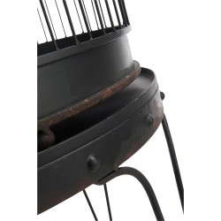 Voladero de pie de metal negro 55x55x176cm