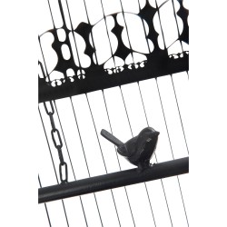 Voladero de pie de metal negro 55x55x176cm