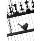 Voladero de pie de metal negro 55x55x176cm