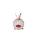 Pez de metal blanco - rojo 18x11.5x8.8 cm