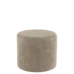 Pouf en Textile gris 43x43x35cm