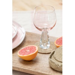 Verre à vin en verre orange 10x10x17 cm