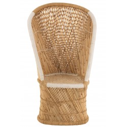 Fauteuil bambou intérieur ou exterieur en bois naturel 87x82x151 cm