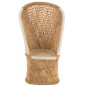 Fauteuil bambou intérieur ou exterieur en bois naturel 87x82x151 cm
