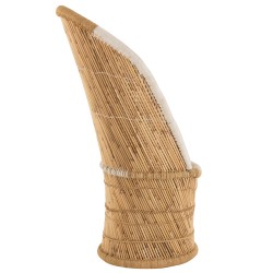 Fauteuil bambou intérieur ou exterieur en bois naturel 87x82x151 cm
