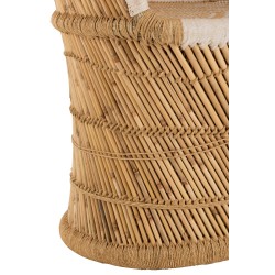 Fauteuil bambou intérieur ou exterieur en bois naturel 87x82x151 cm