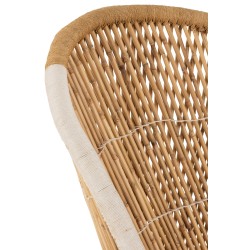 Fauteuil bambou intérieur ou exterieur en bois naturel 87x82x151 cm