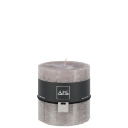Bougie cylindrique 80H en Paraffine gris 10x10x10 cm