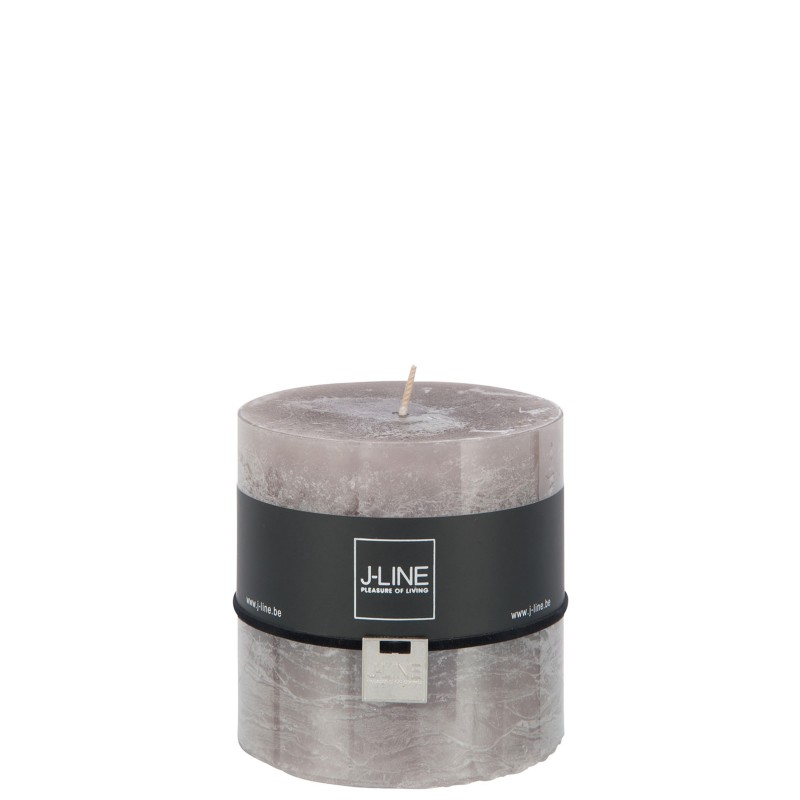 Bougie cylindrique 80H en Paraffine gris 10x10x10 cm Bougie cylindrique 80H en Paraffine gris 10x10x10 cm