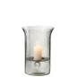 Bougeoir plat en verre transparent 19x19x27 cm Bougeoir plat en verre transparent 19x19x27 cm