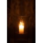 Bougeoir plat en verre transparent 19x19x27 cm Bougeoir plat en verre transparent 19x19x27 cm