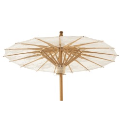 Parasol en textile blanc 44x44x54 cm
