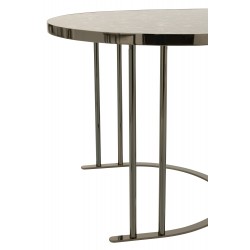 Set de 3 tables de salon en métal multicouleur 120x60x48 cm