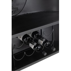 Barra original en forma de tuktuk de metal negro 97x60x165 cm