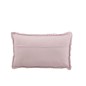Coussin rectangulaire avec dentelles en coton mauve 51x30cm