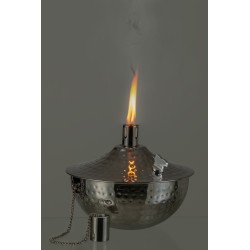 Lampe à huile de table en métal argent 15x15x14 cm
