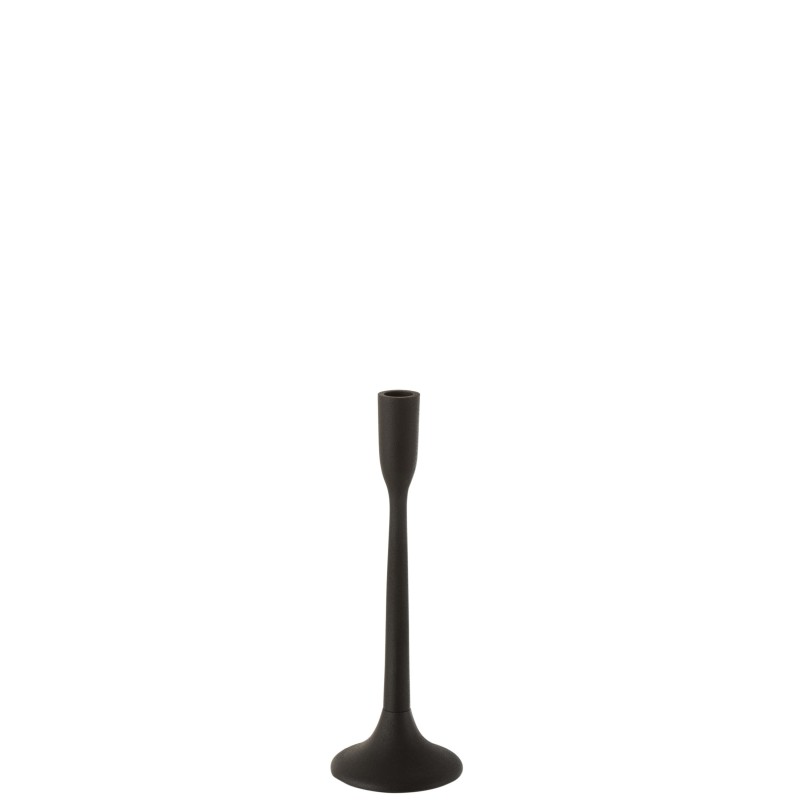 Candelabro hierro opaco negro Alt. 30 cm