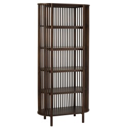 Armoite en bois de manguier 5 étagères en bois marron 38x84x190 cm