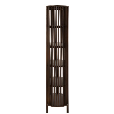 Armoite en bois de manguier 5 étagères en bois marron 38x84x190 cm