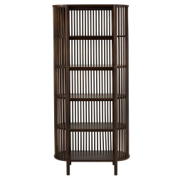 Armoite en bois de manguier 5 étagères en bois marron 38x84x190 cm