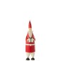 Papá Noel de metal multicolor de 14x11x44 cm