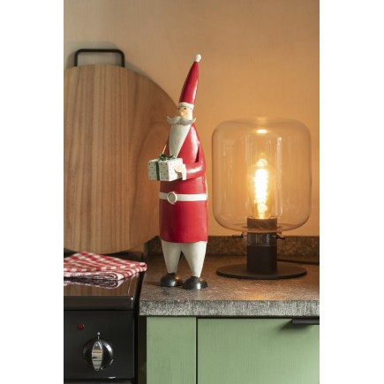 Papá Noel de metal multicolor de 14x11x44 cm