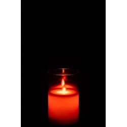Lampara led brillante cristal rojo Alt. 12
