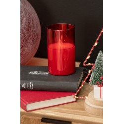 Lampara led brillante cristal rojo Alt. 12