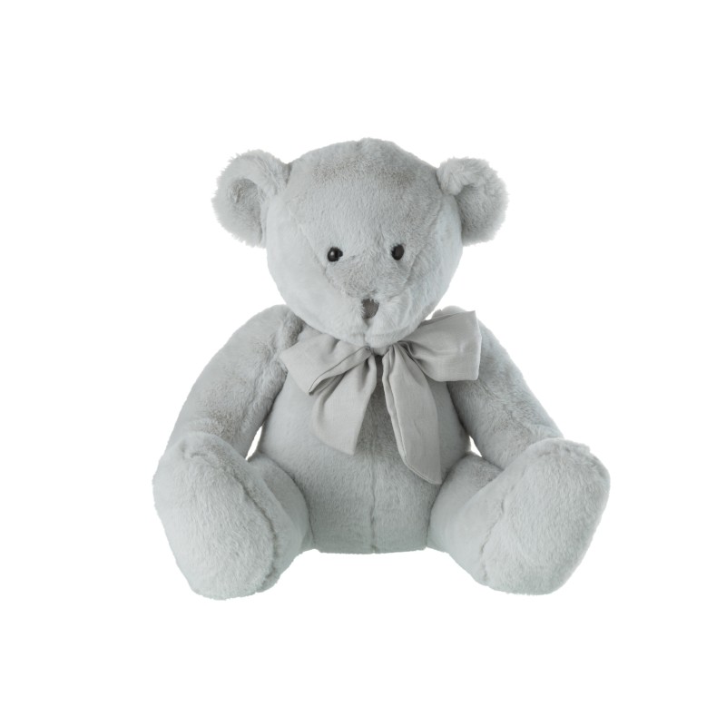 Ours en peluche gris 33.5x35x33.5 cm