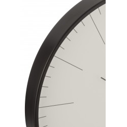 Horloge murale aluminium noir 40 cm