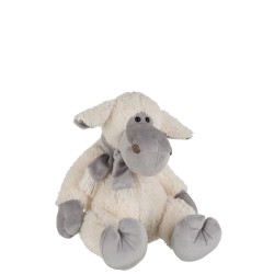 Mouton en peluche blanc 25x25x26 cm