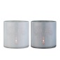 Set de 2 photophores en verre bleu 20x20x20 cm Set de 2 photophores en verre bleu 20x20x20 cm